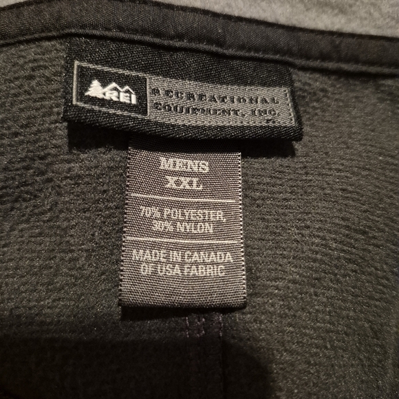 REI men's size XXL gray micro fleece lined vest, 2 zippered pockets, VGUC - Picture 4 of 5